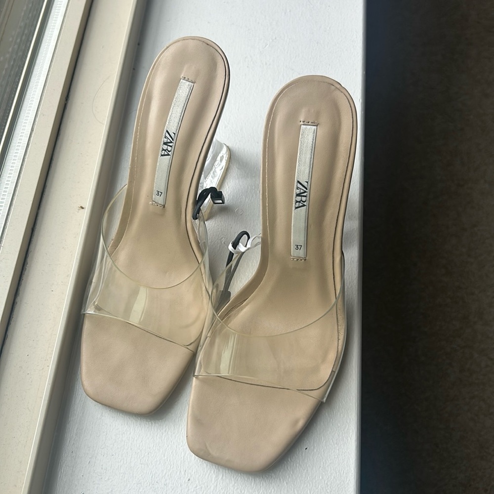 Zara transparent heels in size 37